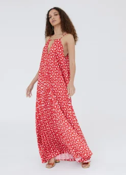Vestido rojo monograma