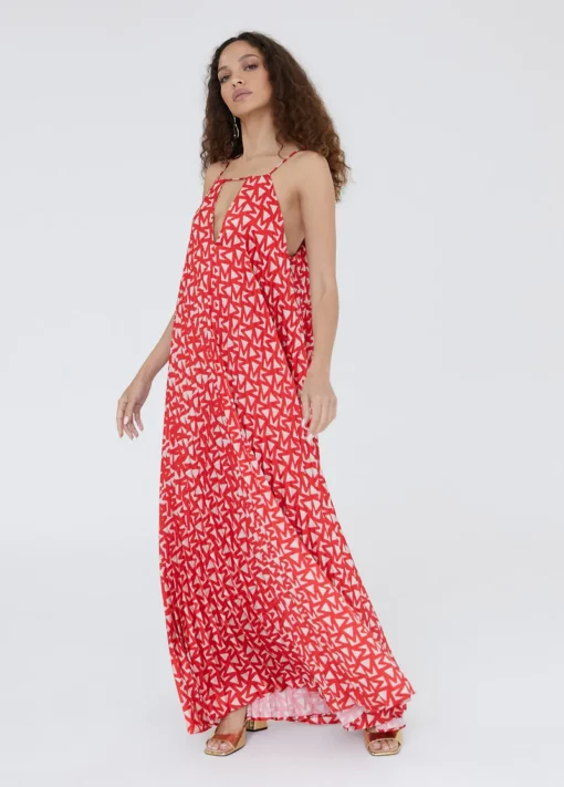 Vestido rojo monograma