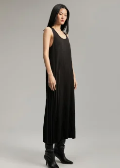 Vestido sin manga plisado