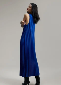 Vestido sin manga plisado