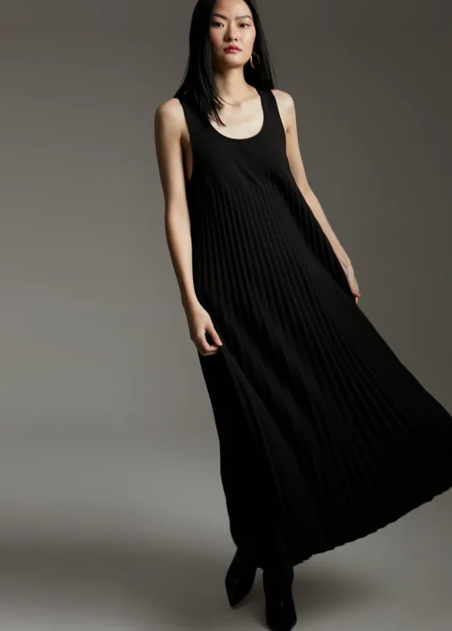 Vestido sin manga plisado