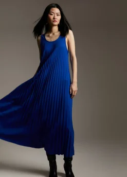 Vestido sin manga plisado