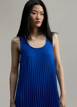 Vestido sin manga plisado
