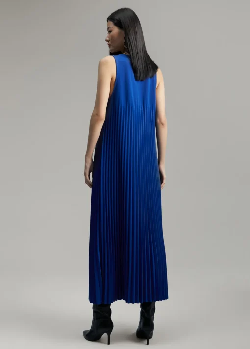 Vestido sin manga plisado