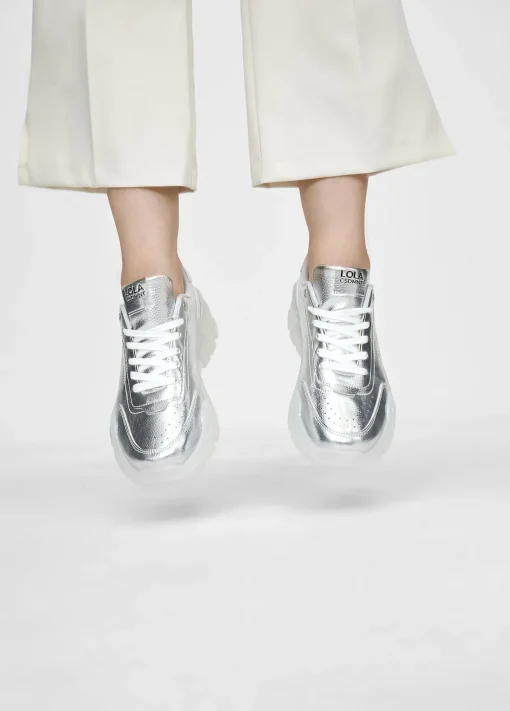 Zapatillas tipo sneakers metalizadas